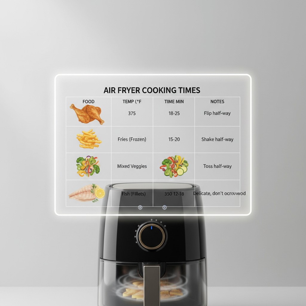 Temps de Cuisson Air Fryer : Le Tableau Complet pour Tous les Aliments