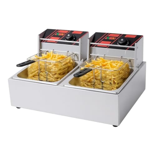Friteuse Électrique Professionnelle 2×6L 2×2500W
