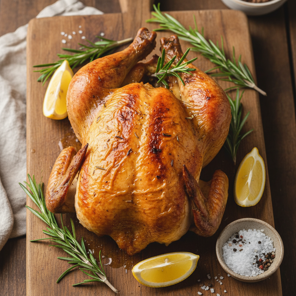 Poulet Rôti Entier à l'Air Fryer : Juteux et Doré en 50 Minutes